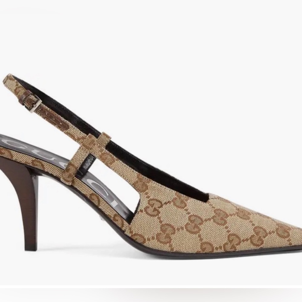 Gucci Tom GG sling back pump worn once